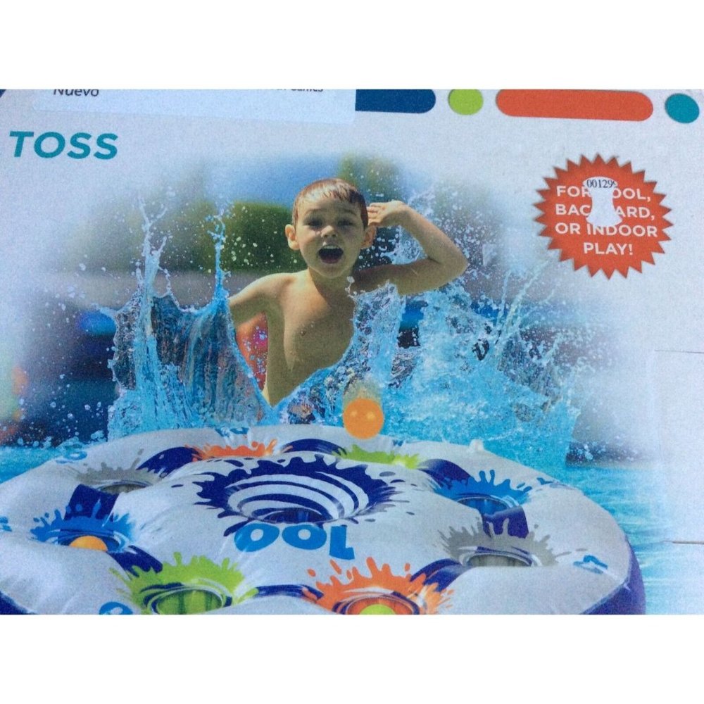 Inflatable Target Toss Floating Pool Game with 10 Balls and Tether Rope, for Swi - Picture 8 of 10